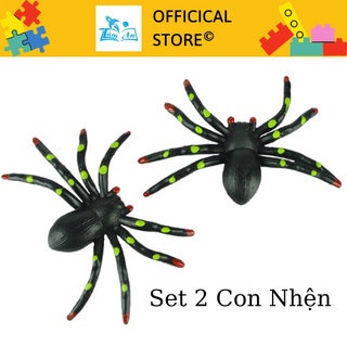 Nhện Giả Bằng Cao Su Trang Trí Lễ Halloween(Set 2 Con) - Phụ Kiên Hóa Trang, Trang Trí