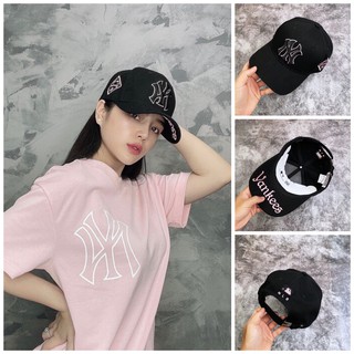 ⚡️ Mũ lưỡi trai M.L.B NY Yankees Baseball Cap - Black XUẤT DƯ FULL TEM TAG