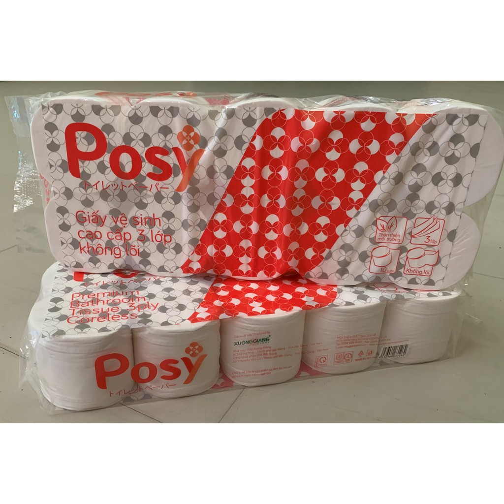 [Chạy Doanh Số] Giấy Vệ Sinh POSY 10 cuộn 3 lớp