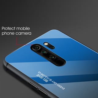 Ốp Lưng Mặt Kính Gradient Cho Xiaomi Redmi Note 8 Pro