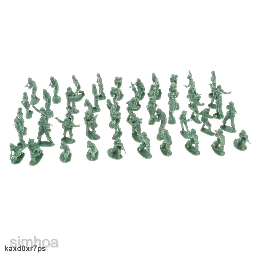 Hàng chính hãng Bộ 100 mô hình lính quân đội 2cm bằng nhựa sống động như thật