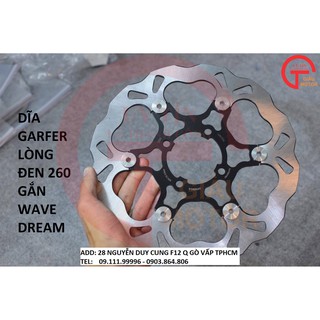 [GIÁ RẺ] PT GL - DĨA GARFER LÒNG ĐEN 260 GẮN CHO XE WAVE DREAM , UY TÍN ,CHẤT LƯỢNG