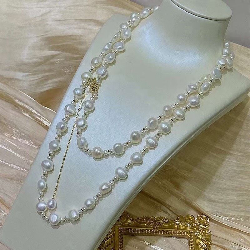 Chuỗi đeo ngọc trai nhân tạo 100cm cho nữ thời trang