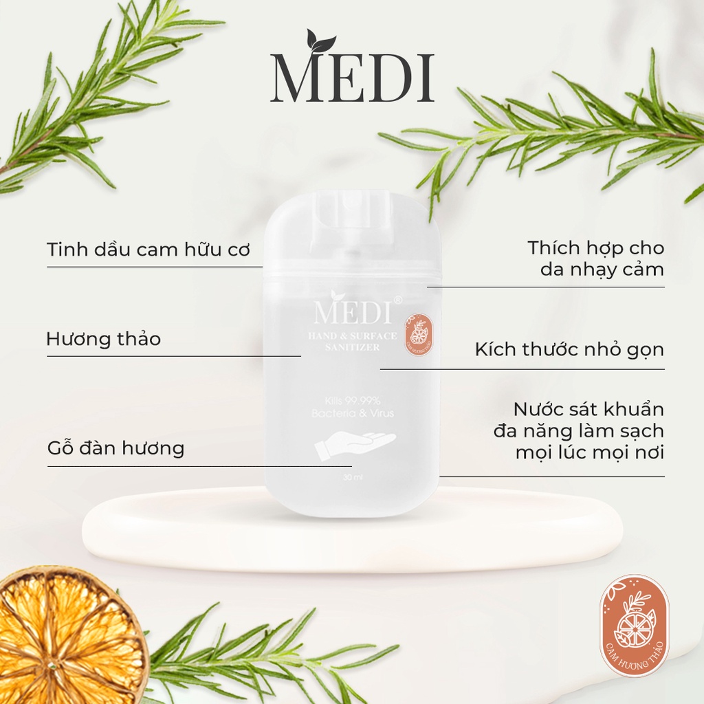 Xịt rửa tay sát khuẩn MEDI