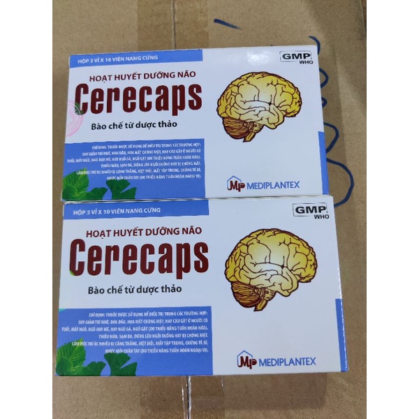 Viên uống Cerecaps bổ não, tăng cường tuần hoàn máu não