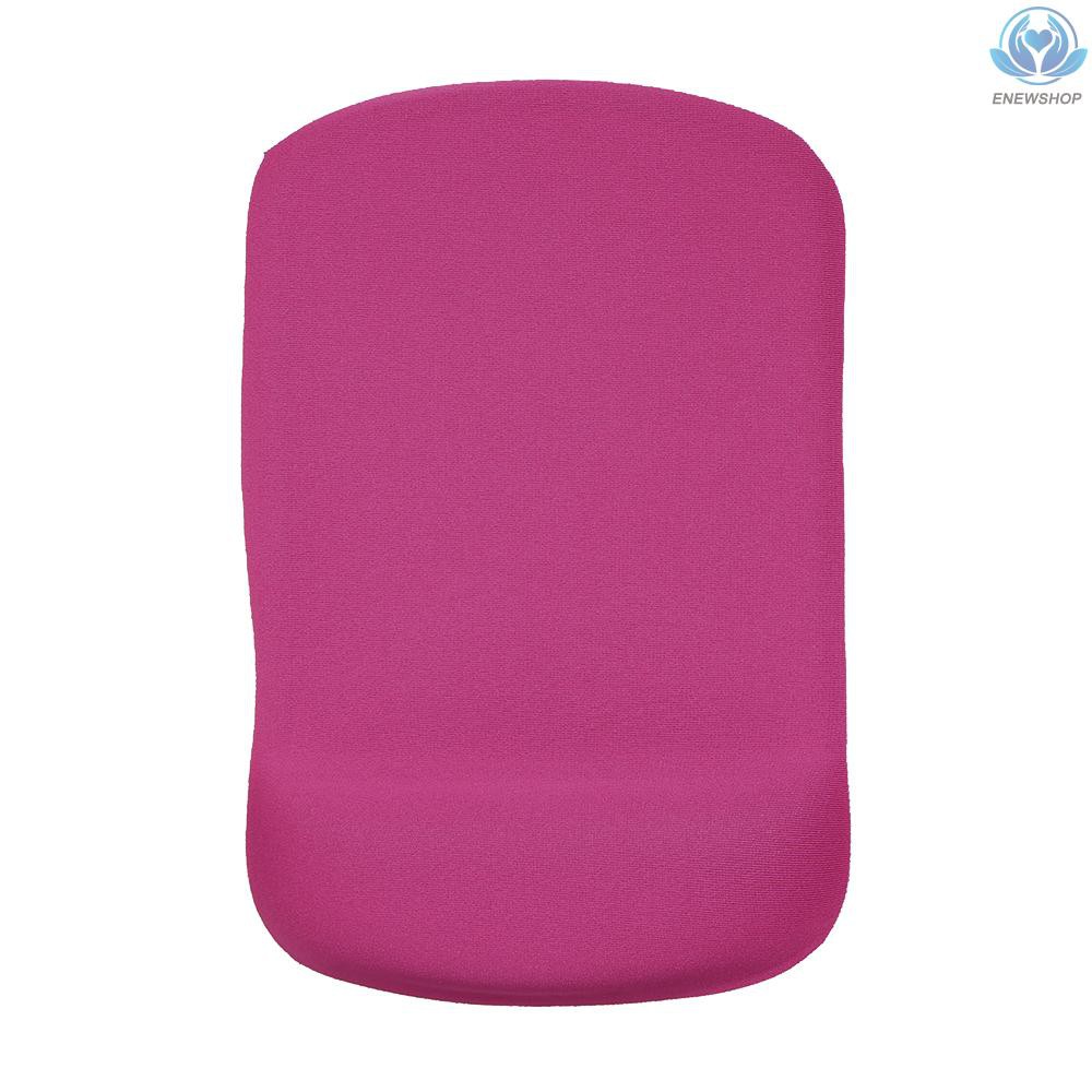 【enew】Silicone Mouse Pad Soft Gel Mouse Mat with Wrist Rest Support Comfort Mousepad for PC Laptop(Rose Red)