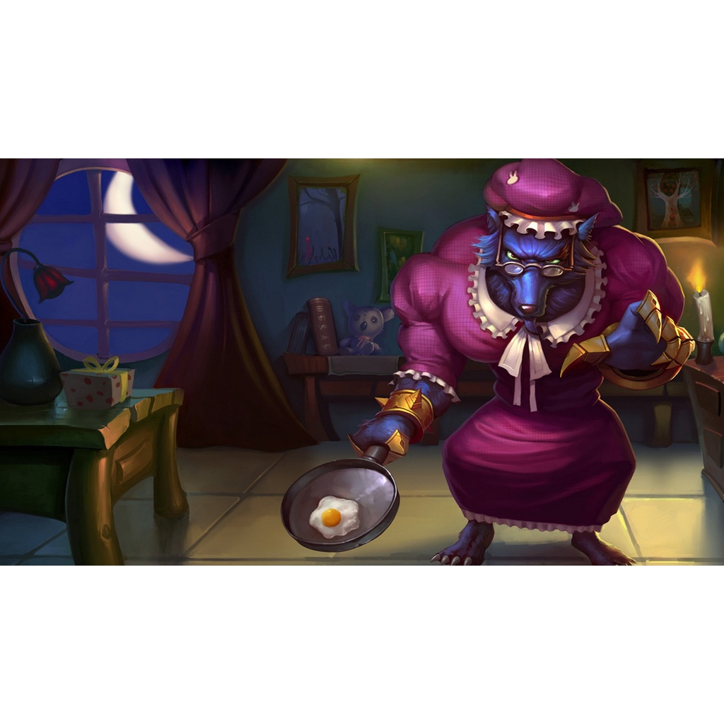 Poster A3, A4, A5 dán tường League of Legends, decal trang trí có keo WARWICK - Mẫu 1, nhận in theo yêu cầu