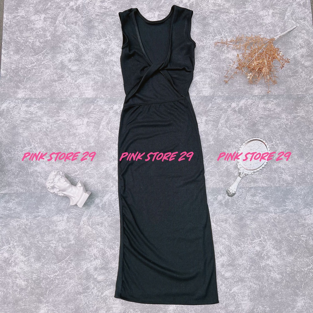 Đầm Sát Nách Ôm Body Dáng Dài Xòe Thiết Kế Đan Xoắn Sau Lưng Siêu Ấn Tượng D060 | BigBuy360 - bigbuy360.vn
