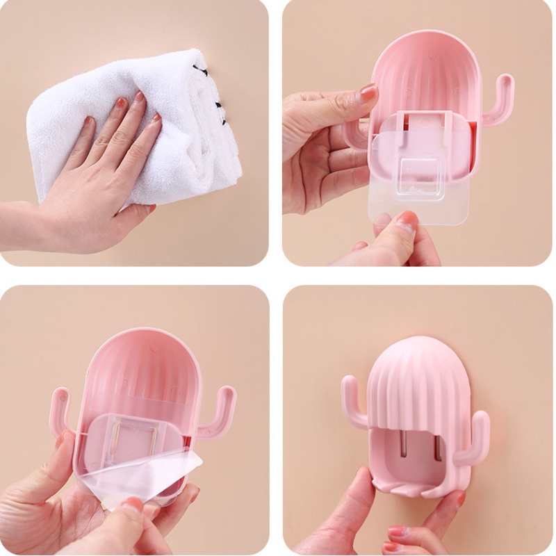 Giá Đỡ Bàn Chải Đánh Răng / Cốc Súc Miệng Dùng Một Lần Gắn Tường Không Cần Khoan