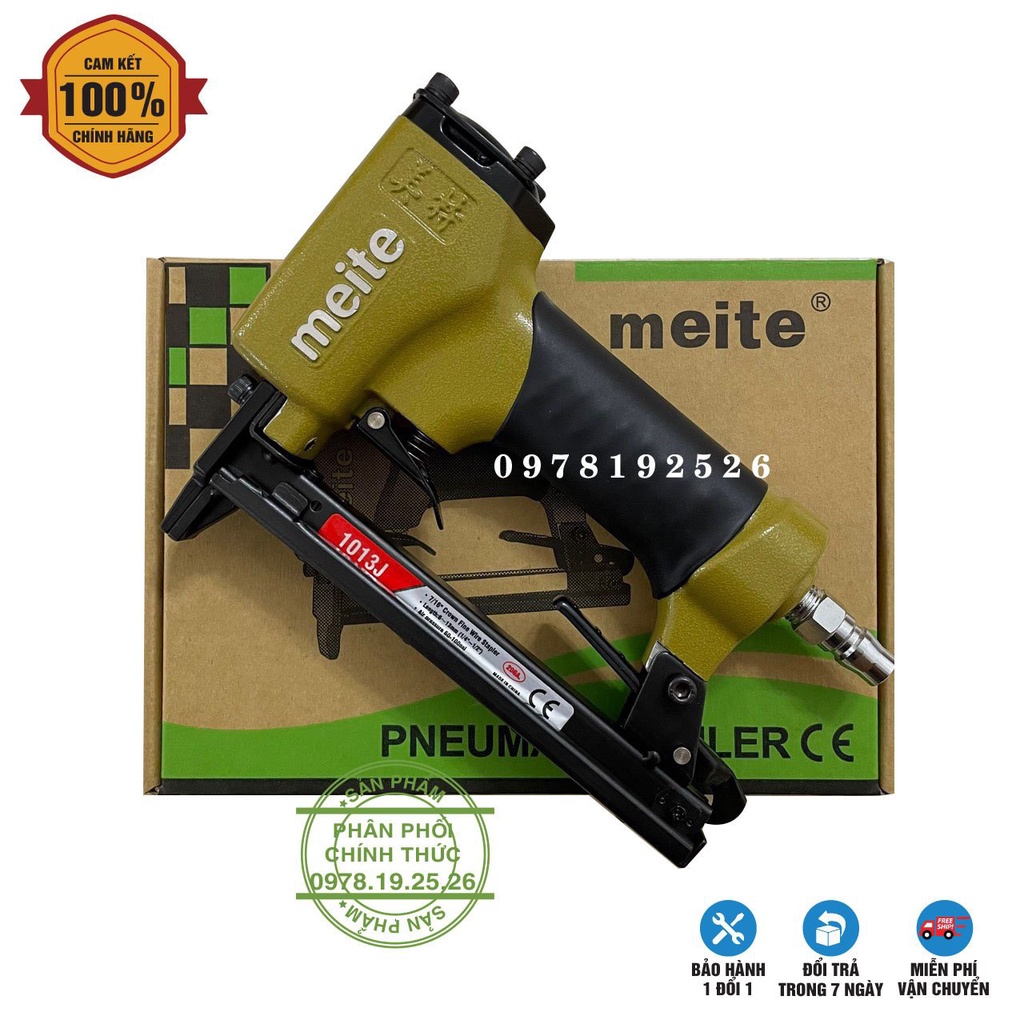 ￼Súng Bắn Ghim Gỗ 1013 Meite Bằng Hơi Đinh chữ U Chuyên Bắn Yên Xe Máy