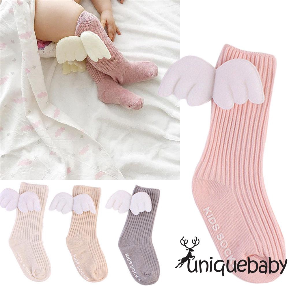 Vớ cotton cổ cao họa tiết cánh thiên thần xinh xắn cho bé