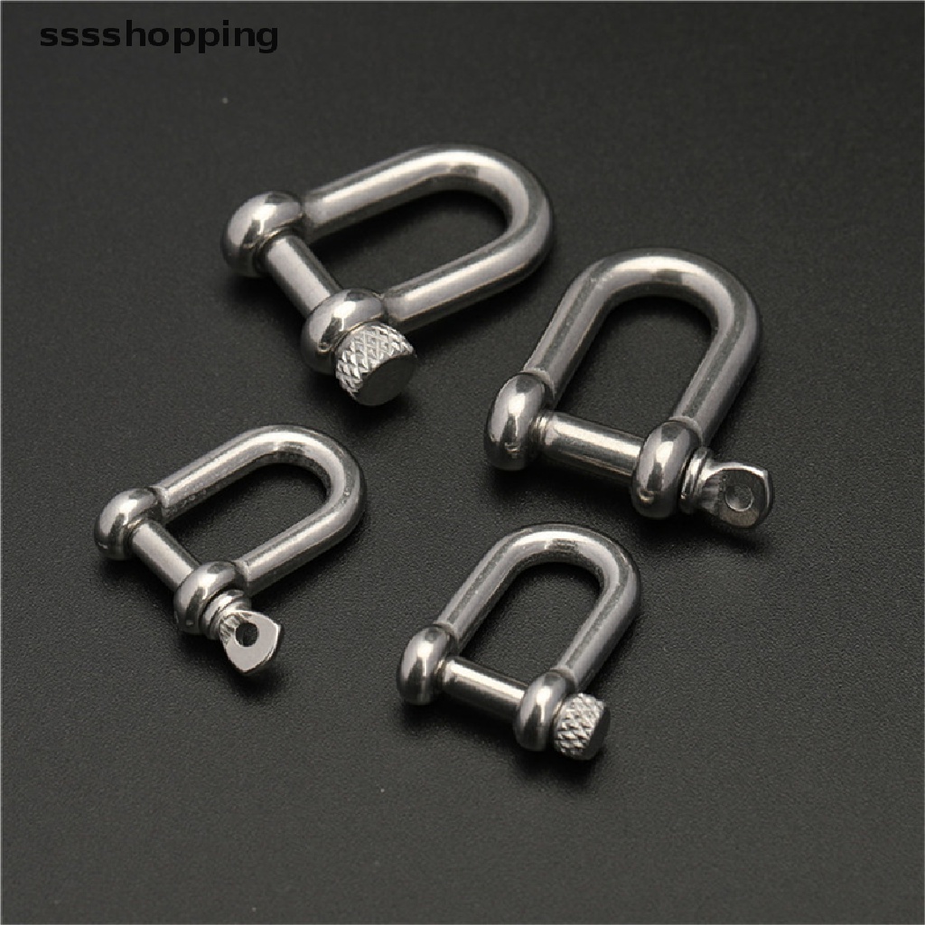 1 Móc Khóa Chữ D Bằng Thép Không Gỉ