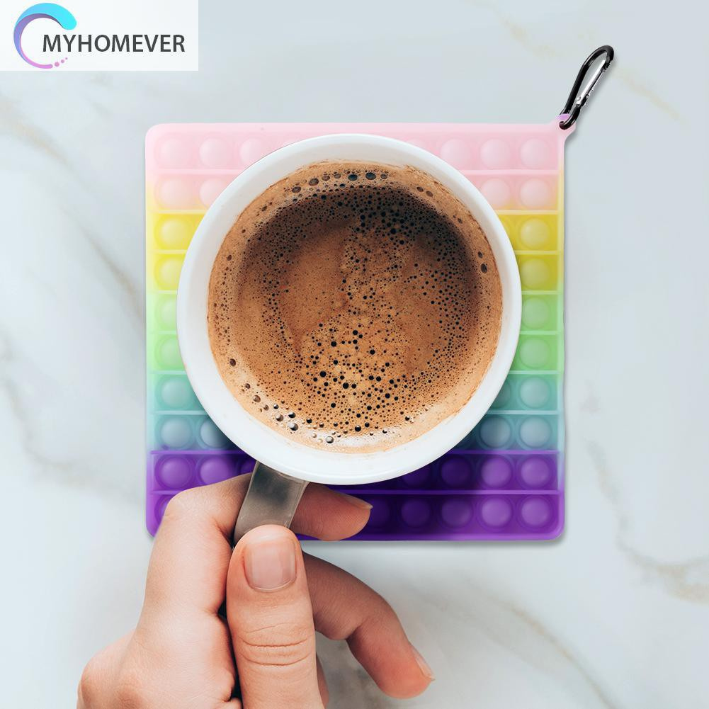 Pop It Fidget Đồ chơi Large Square Push Bubble Rainbow Sensory Đồ chơi Autism Needs Stress Reliever