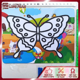 Tranh cát khổ a5 nền họa tiết kèm cát
