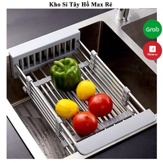 [FREESHIP ❤️] Kệ giá rổ gác bồn rửa chén bát đĩa inox 304 siêu tiện lợi (loại dày)