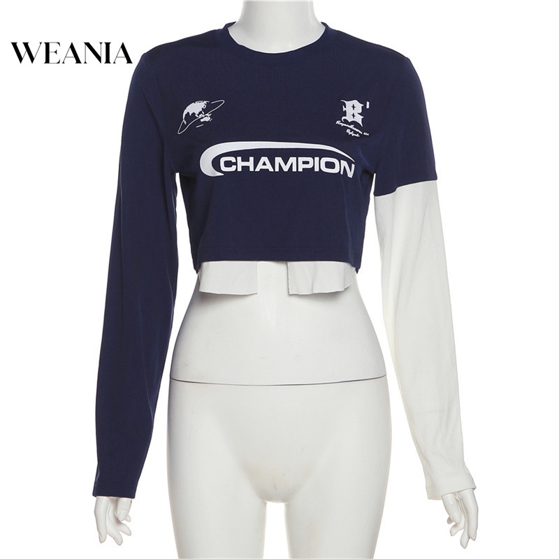 Áo Thun Tay Dài In Họa Tiết Khối Màu Sắc Thời Trang Mùa Thu Cho Nữ