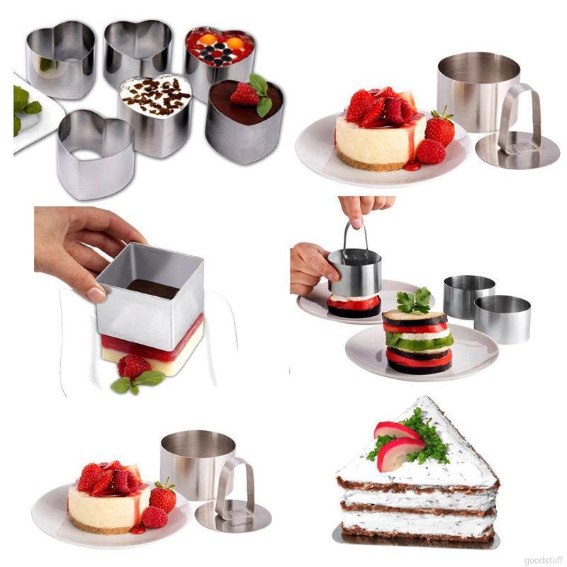 Khuôn làm bánh Cupcake thép không gỉ dụng cụ nhà bếp DIY
