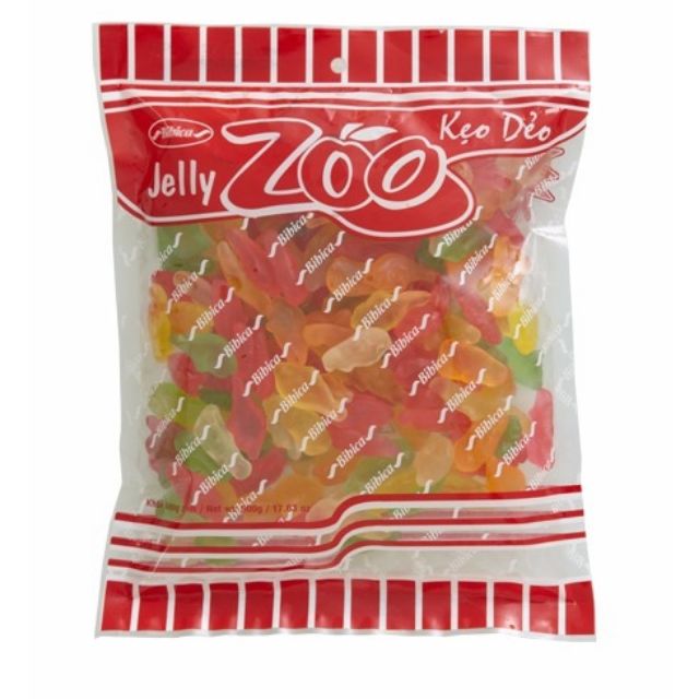 Kẹo dẻo Jelly Zoo loại 500gr / kẹo dẻo Chip Zoo (loại bịch lớn )