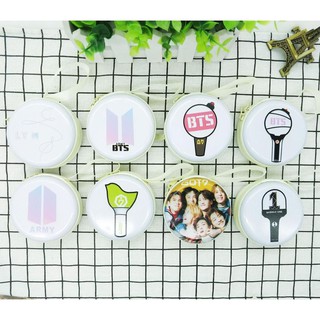 Hộp tròn đựng tai nghe tiền xu phong cách bts got7 twice wanna one