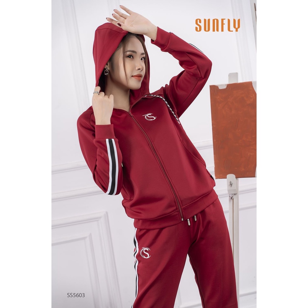 SS5603 - BỘ THỂ THAO POLY 2 DA KÉO KHÓA CÓ MŨ ÁO DÀI QUẦN DÀI