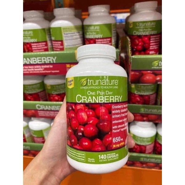 VIÊN HỖ TRỢ ĐƯỜNG TIẾT NIỆU TRUNATURE CRANBERRY 650MG hàng Mỹ đủ Bill