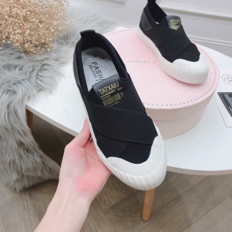 Giày slipon băng quấn độn đế - Kèm clip sản phẩm