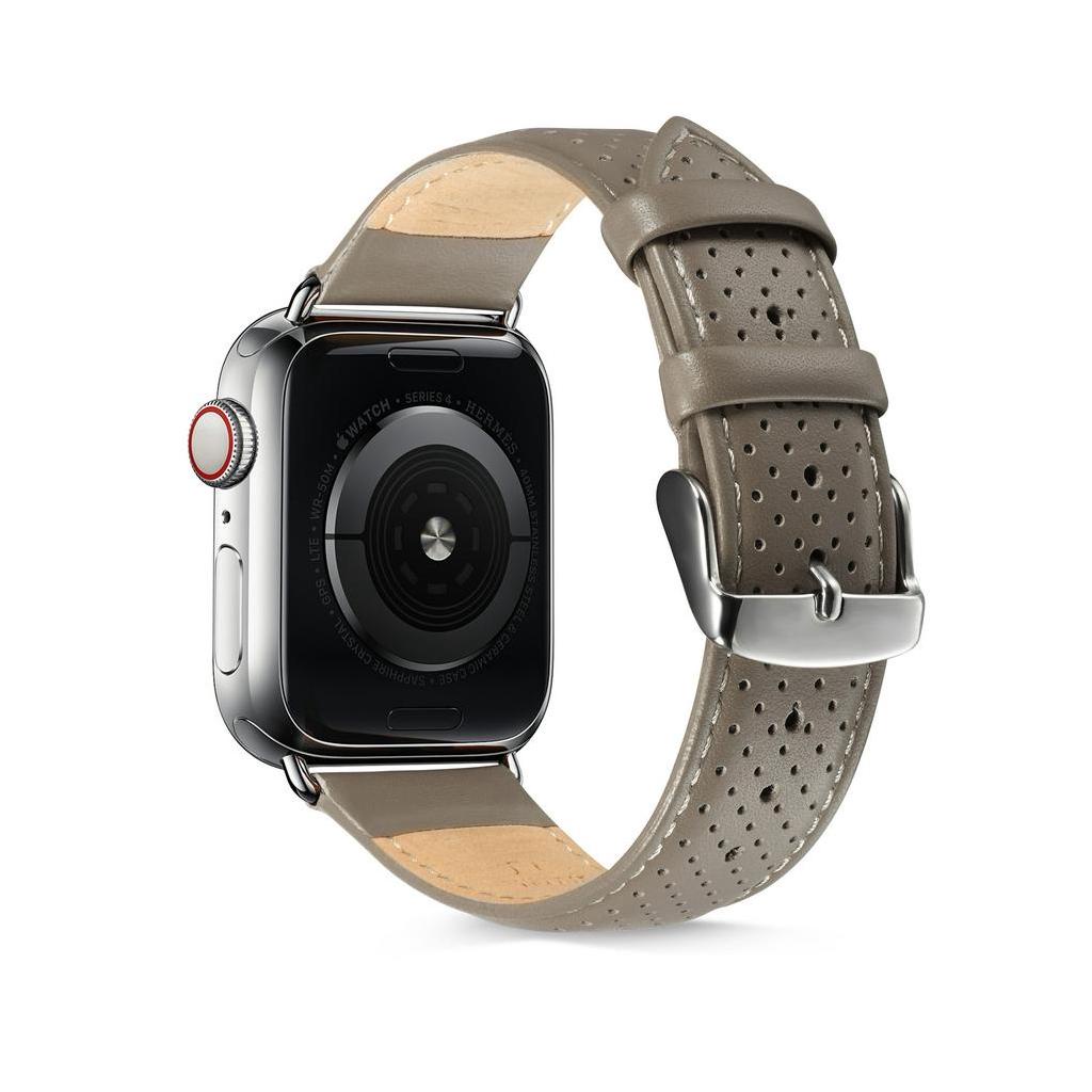 Dây da cá sấu thoáng khí cho đồng hồ Apple 38mm 42mm 40mm 44mm Series 6 SE 5 4 3 2 1