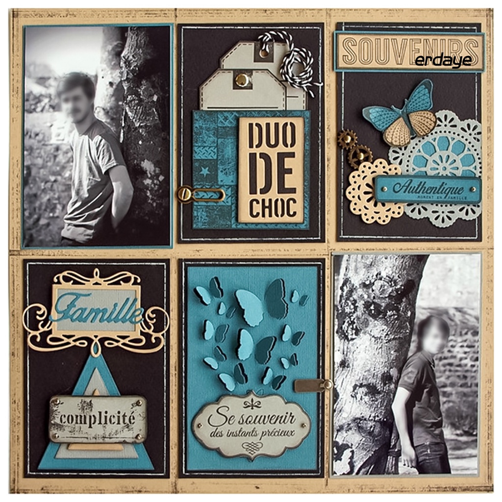 Khuôn cắt giấy làm từ kim loại hình bướm thời trang trang trang trí Scrapbook