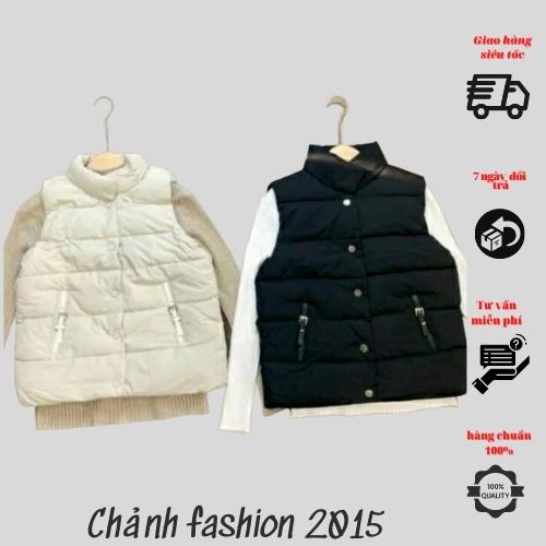 Áo phao gile nữ thu đông phong cách ulzzang Hàn Quốc