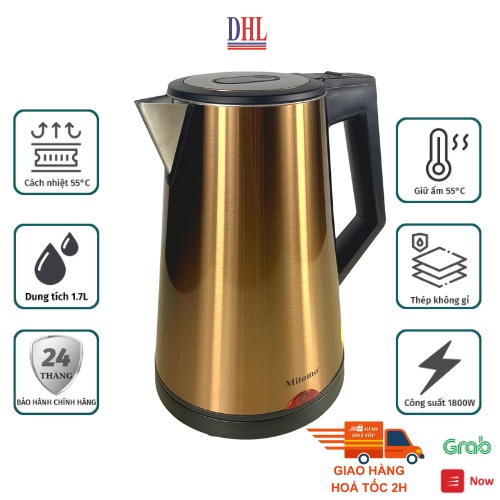 Ấm siêu tốc inox 3 lớp Mitomo ST-631  - Hàng chính hãng bảo hành 3 năm