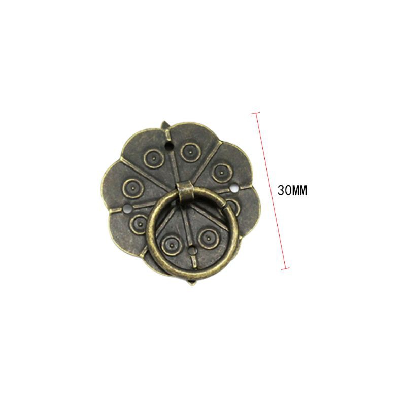 Bộ 10 tay nắm bằng đồng kiểu cổ điển dành cho tủ kéo/tủ bàn làm việc/cửa