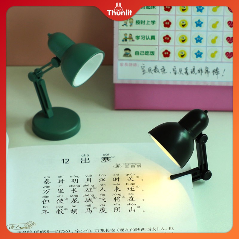 Đèn đọc sách mini Thunlit để bàn có kẹp và đế nam châm tiện dụng