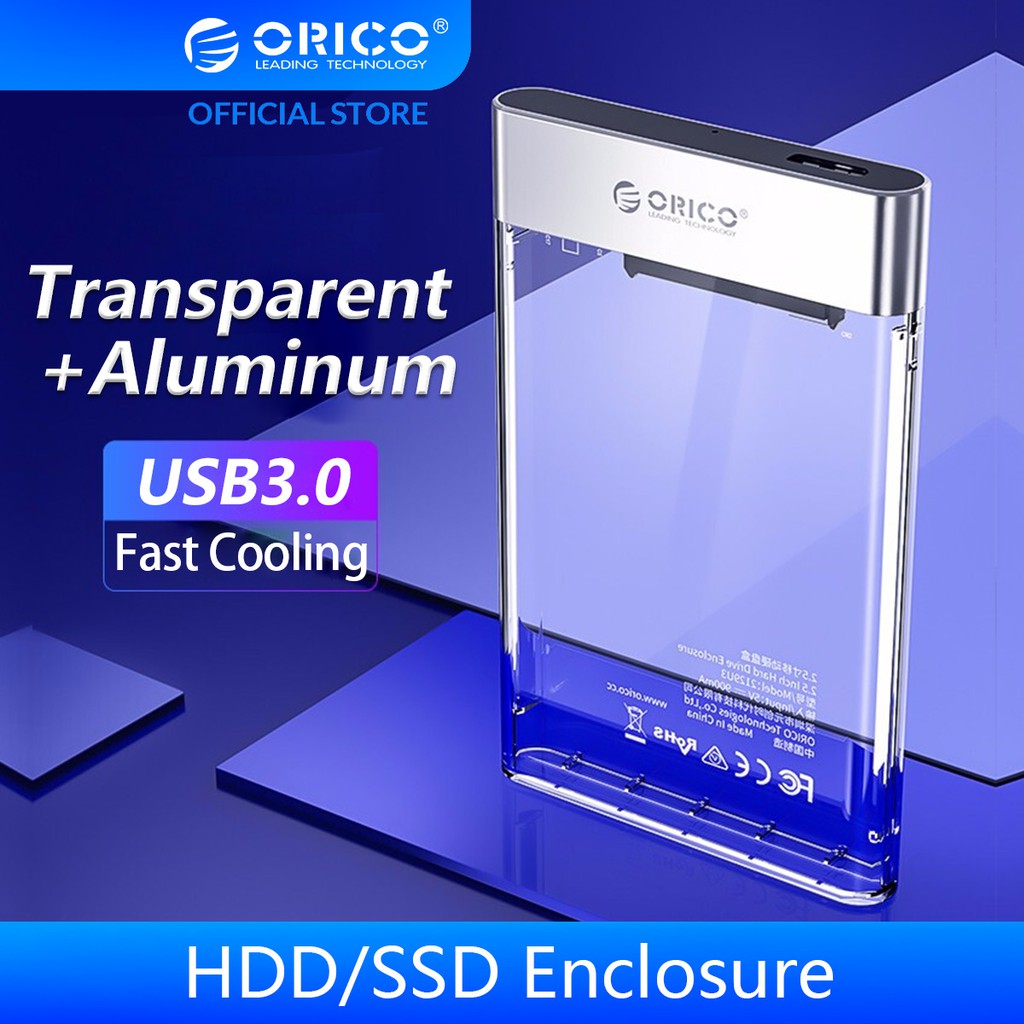 Hộp Đựng Ổ Cứng Orico 2129U3 HDD SSD SATA 2.5 Inch Màu Trong Suốt Hỗ Trợ Dung Lượng 4tb Và Giao Thức UASP