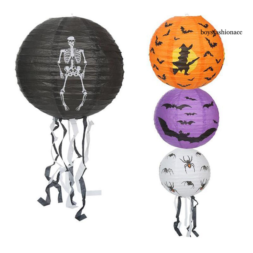 Đèn Lồng Giấy Hình Đầu Lâu Trang Trí Halloween