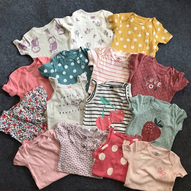 Bodysuit tay ngắn bé gái