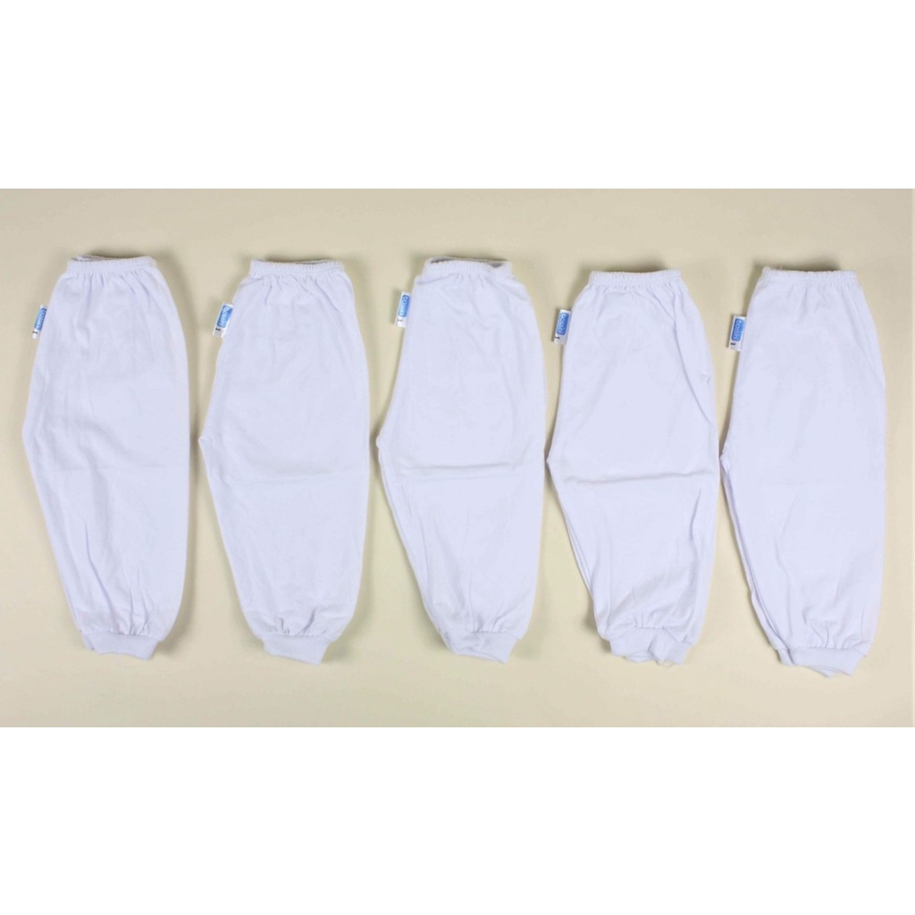 Quần bo trắng sơ sinh Bossini 100% cotton