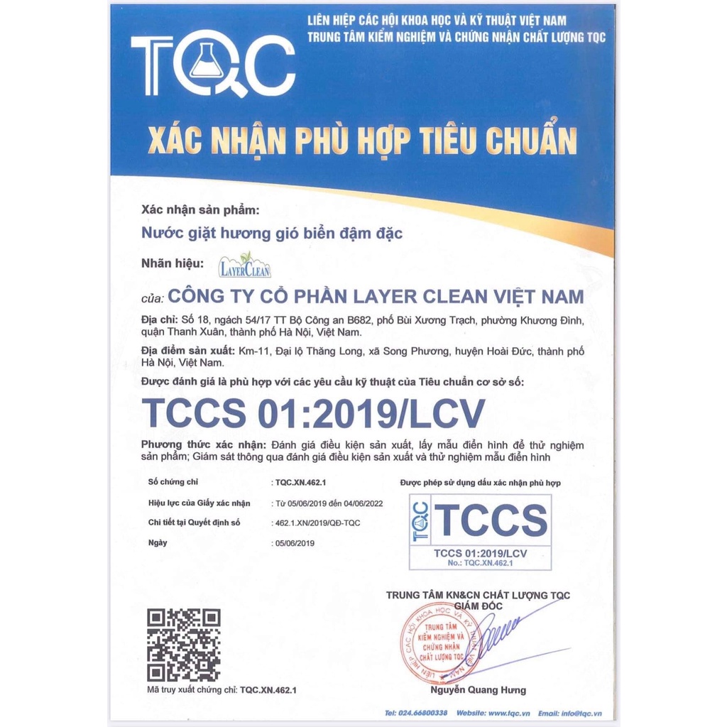 Nước Giặt Hữu Cơ LayerClean 2 lít Hương gió biển - Chống loang màu, Bảo vệ vải, Dưỡng da tay