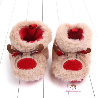 XZQ7-0-18 Months Baby Girls Boys Snow Boots, Soft Sole Anti-Slip Crib Shoes Winter Warm Cozy Bowknot Booties