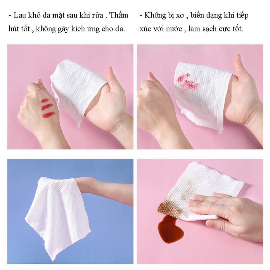 Khăn Lau Mặt Dùng 1 Lần Anierry NATURAL, Lau Khô, Lau Ướt, Khăn Giấy Đa Năng - Mỹ Phẩm Nội Địa Trung