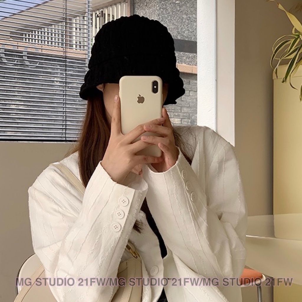 Mũ tai bèo Papaya MG Studio xếp nếp cỡ nhỏ thời trang đầu thu 2021 Hàn Quốc Nhật cho nữ