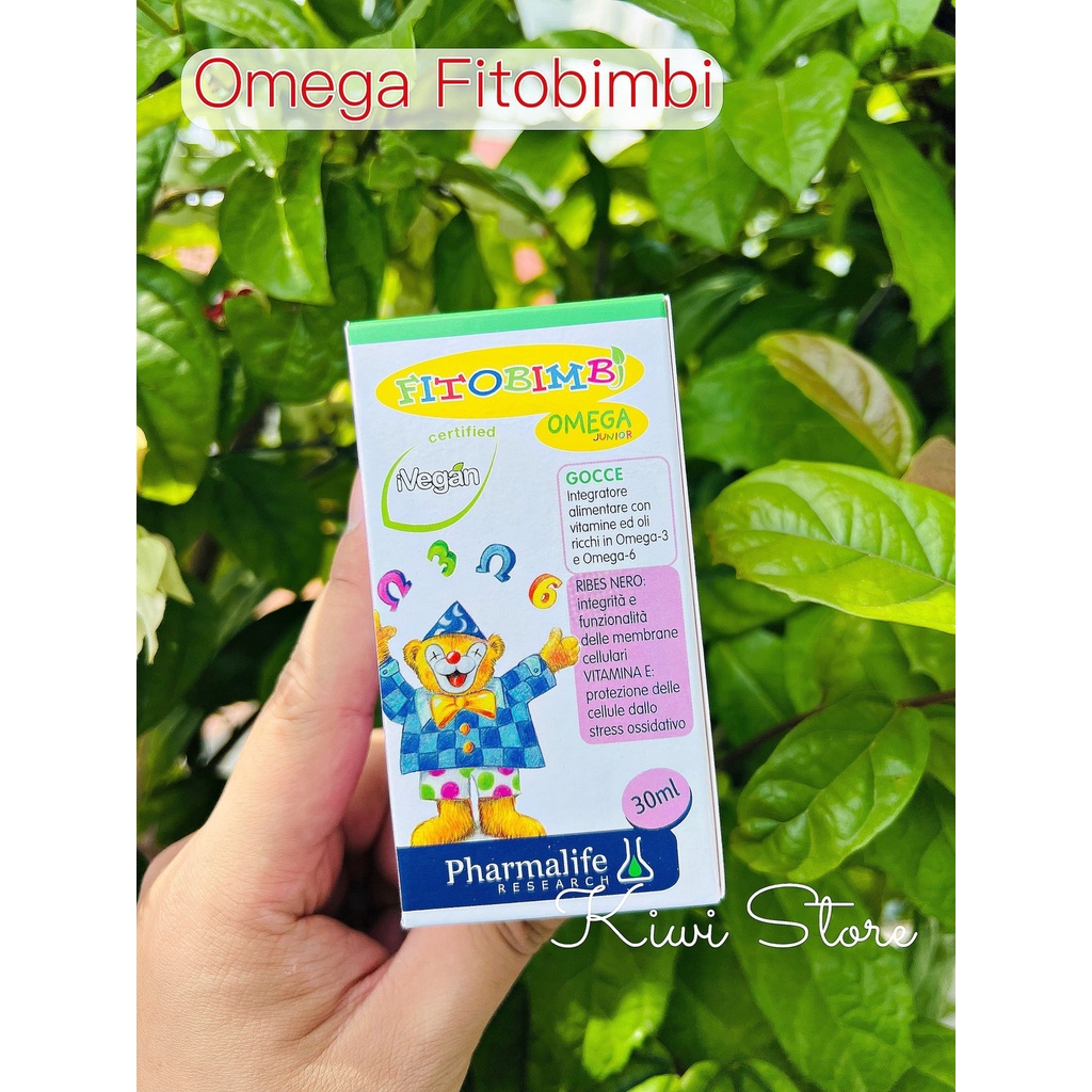 Siro thảo dược Fitobimbi Omega Junior nhập khẩu từ Ý hỗ trợ phát triển não bộ và thị giác cho bé