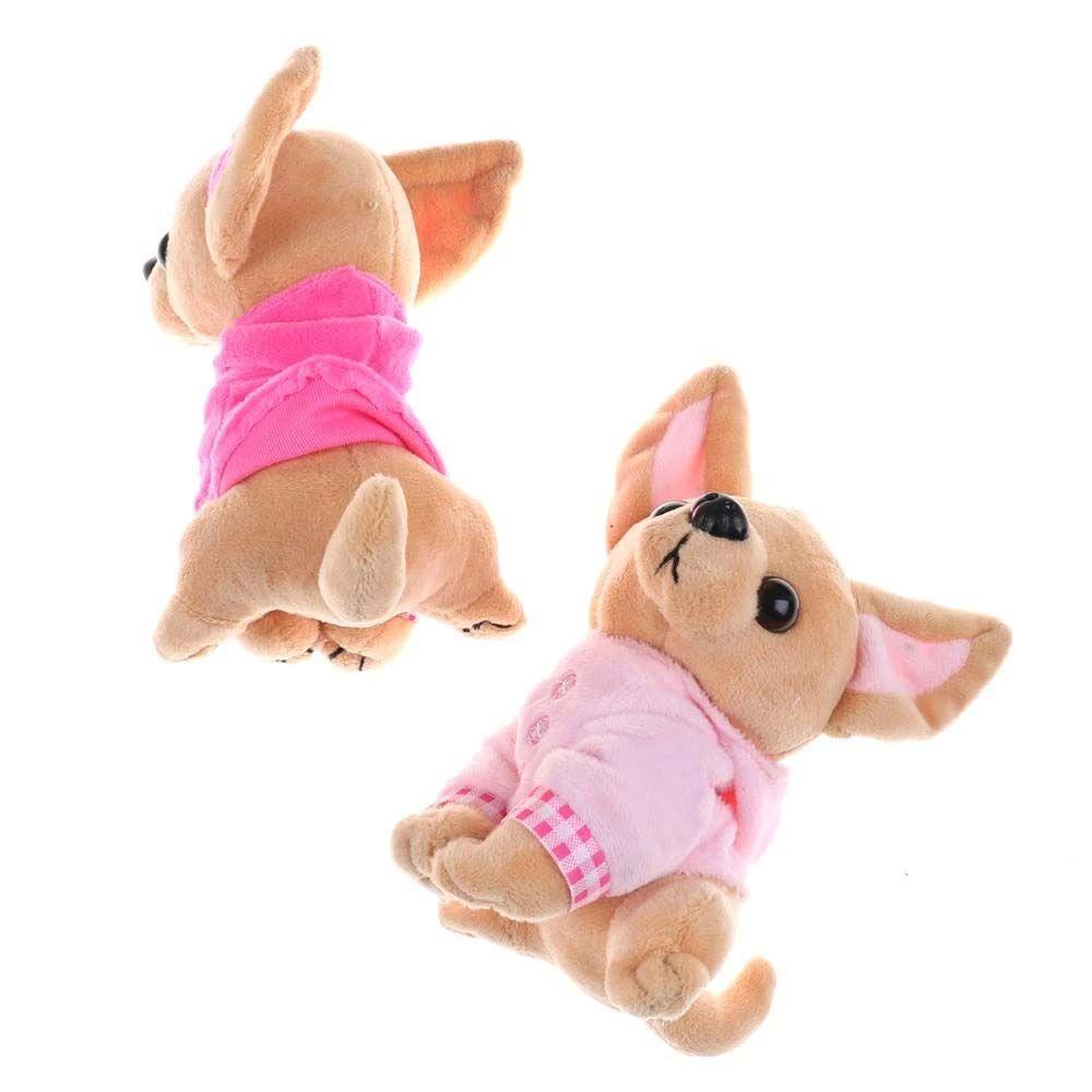 Đồ chơi nhồi bông Hình Chú Chó Chihuahua Hoạt Hình 17cm