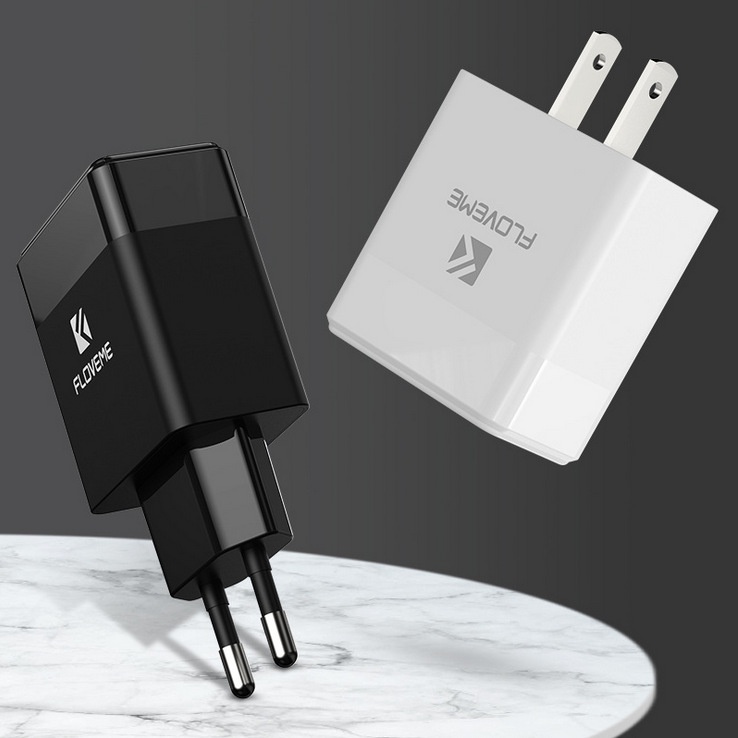 Củ sạc USB kép FLOVEME - chất liệu chống cháy ABC - sạc an toàn và nhanh chóng -chip nâng cấp-điện áp BROADBAND 100-240V