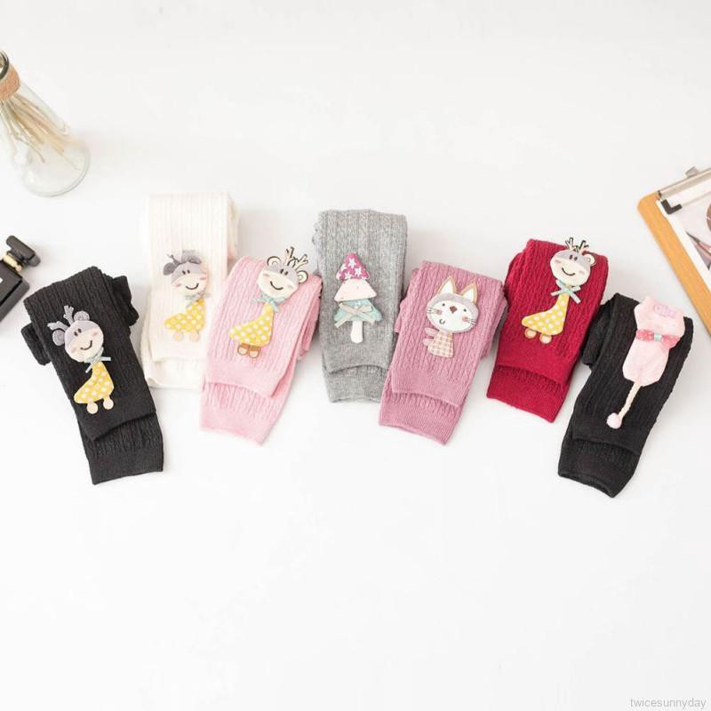 Quần legging co giãn thoải mái thiết kế hoạt hình đáng yêu dành cho bé gái