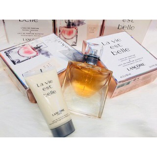 Bộ nước hoa lancome la vie est bell 50ml, dưỡng thể 50ml