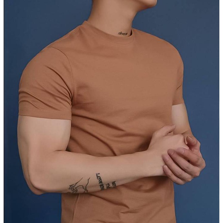 Áo thun ngắn tay vải trơn,Áo phông, thun cộc tay, tay lỡ cổ tròn nam | BigBuy360 - bigbuy360.vn