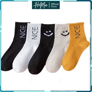 Tất nữ cao cổ phong cách hàn quốc chữ NICE HiMie
