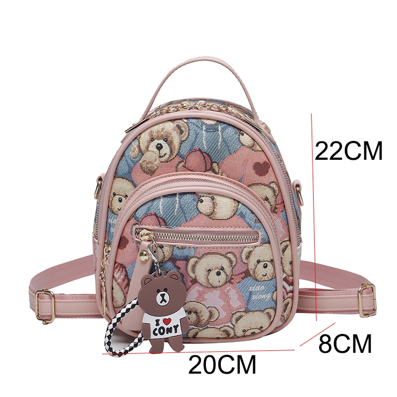 Ba Lô In Hình Gấu Thời Trang Dành Cho Nữ