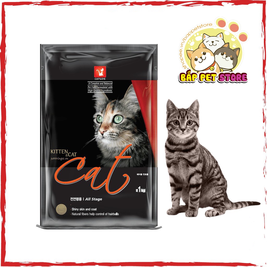 [SẴN] Hạt Cho Mèo, Thức Ăn Cho Mèo_Cat Eye 1kg(túi zip)