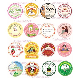 Tem nhãn thiết kế theo yêu cầu giấy decal cực đẹp,cắt bế sẵn